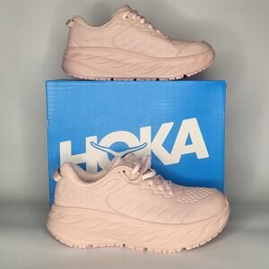 Hoka‎ Womens Sz 11 Wide Bondi SR Slip Resistant Tread Peach Whip Sneakers NWB